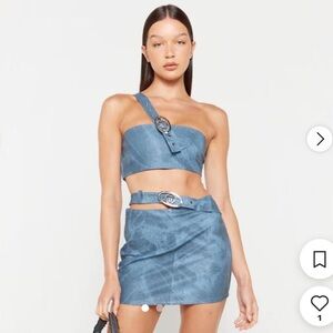 New w tags. luxe to kill. One-Shoulder Blue Mini Dress 10k US 6